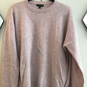 J Crew Ribbed Sleeve Pullover Crewneck